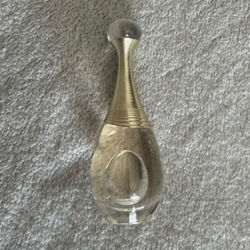 Dior Clear Glass with Gold Accents J'adore Mini Bottle